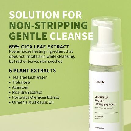 Iunik Centella Bubble Cleansing Foam 150Ml - Image 3