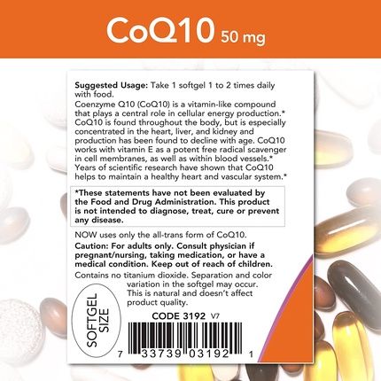 Now Foods Coq10 50Mg Softgels 50 Count - Image 3
