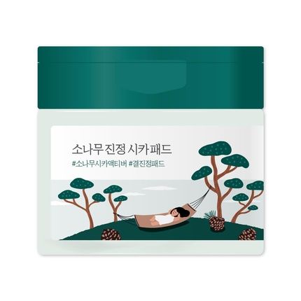 Round Lab Pine Calming Cica Pad Unscented Exfoliating And Toning Pads For All Skin Types 50 Sheets