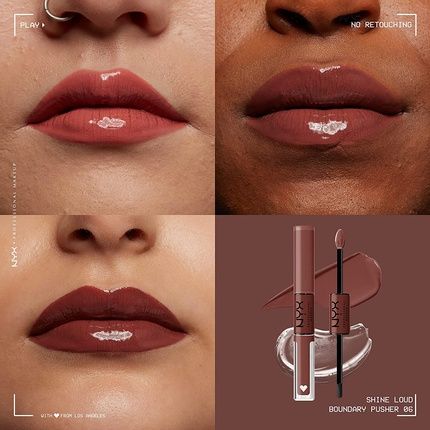 Nyx Professional Makeup High Pigment Long Lasting Lip Gloss Shine Loud 06 Boundary Pusher - Image 3