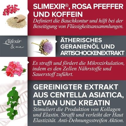 E'Lifexir Vientre Plano Intensive Defining Volume, Dehydrating And Toning The Stomach Firming Cream With Slimexir, Pink Pepper And Caffeine For Men And Women 150Ml - Image 3