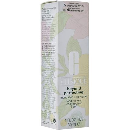 Clinique Beyond Perfecting Foundation + Concealer Cn 18 Cream Whip 30Ml - Image 3