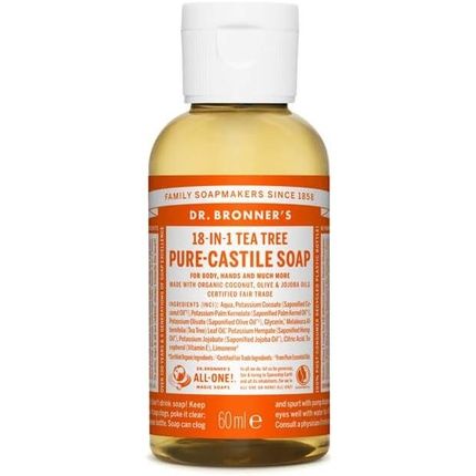 Dr. Bronner'S Tea Tree Liquid Soap 60Ml