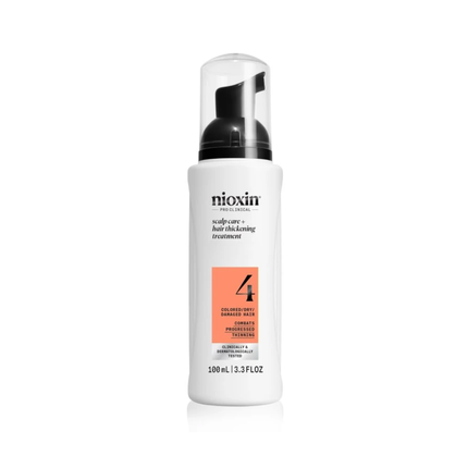 Nioxin System 4 Scalp Treatment 100 Ml Leave In Treatment For Colored And Chemically Treated Hair With Advanced Thinning