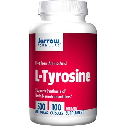 Jarrow Formulas L-Tyrosine Supports Synthesis Of Brain Neurotransmitters 100 Capsules 500Mg