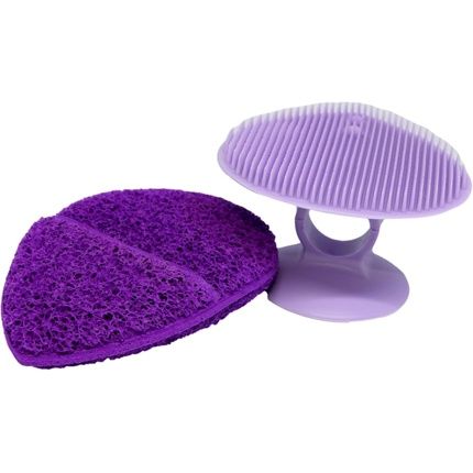 Exfoliating Cleaning Sponges Duo Purple - Image 3