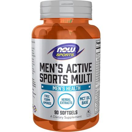 Now Sports Nutrition Men'S Extreme Sports Multi With Free-Form Amino Acids Zma Tribulus Mct Oil And Herbal Extracts 90 Softgels