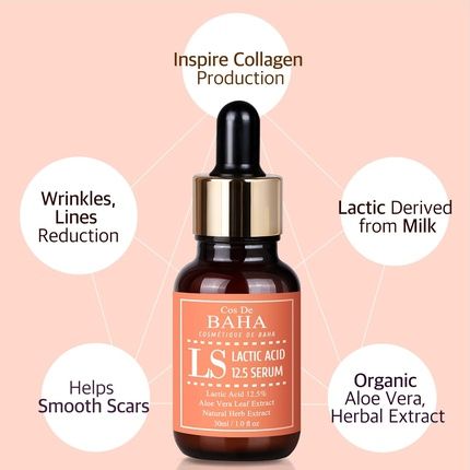 Lactic Acid 12.5% Hydrating Serum With Botanical Extracts - Gentle Skin Renewal