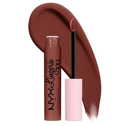 Nyx Professional Makeup Lip Lingerie Xxl Matte Liquid Lipstick Low Cut Warm Brown Nude 0.13 Fl Oz