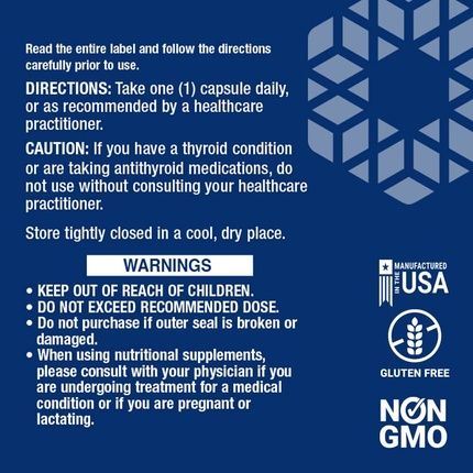 Life Extension Sea-Iodine 1000Mcg Supplement Pills From Organic Kelp And Bladder Wrack Extracts 60 Capsules - Image 3