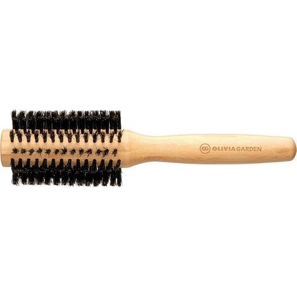 Olivia Garden Bamboo Touch Brush Eco-Conscious Round Bamboo Blowout Hair Brush With 100% Boar Bristles 30Mm