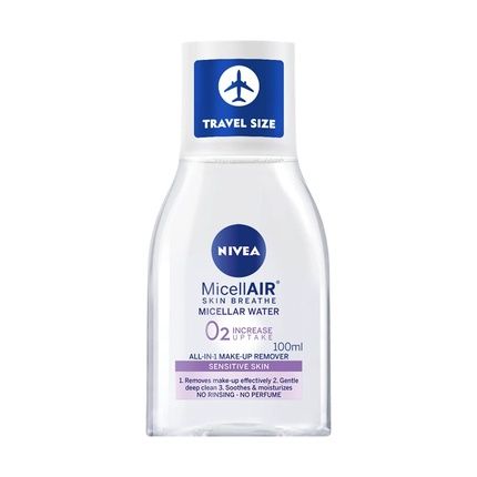 Nivea Micellair Skin Breathe Micellar Make-Up Remover Water Travel Size 100Ml