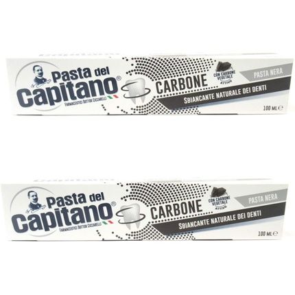Pasta Del Capitano Carbone Whitening Black Toothpaste 100Ml 3.38Fl.Oz