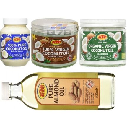Ktc 100% Pure Coconut Oil And Almond Oil Organic Virgin Cooking Oil For Skin And Hair Growth