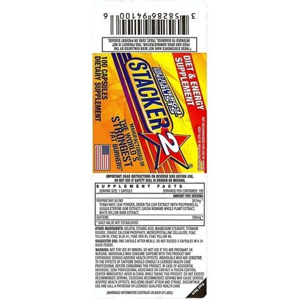 Stacker 2 Fat Burner With Bitter Orange - 100 Capsules