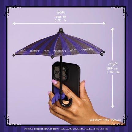 Nyx Professional Makeup Wednesday Phone Umbrella Decorative Miniature - Image 3