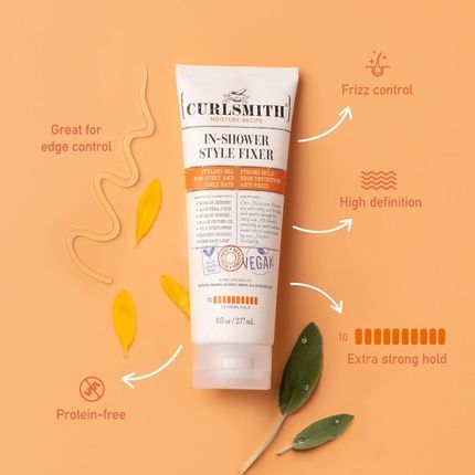 Curlsmith In-Shower Style Fixer Vegan Extreme Hold Styling Gel For Dry Hair