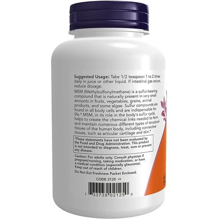 Now Msm Powder Supports Healthy Cartilage And Joint Health 8Oz - Image 3
