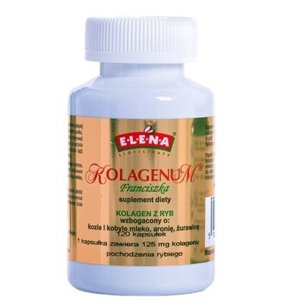 Elena Kolagenum Franciszka Gold Fish Collagen Dietary Supplement 120 Capsules