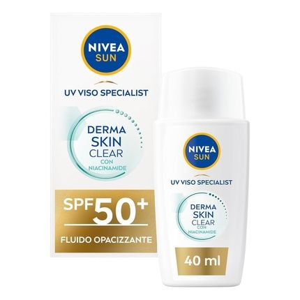 Nivea Sun Derma Skin Clear Face Sunscreen Spf 50+ 40Ml With Anti-Imperfections Complex + Niacinamide
