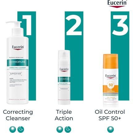 Eucerin Dermopure Clinical Correcting Cleanser 400Ml Noncomedogenic Face Wash - Image 3