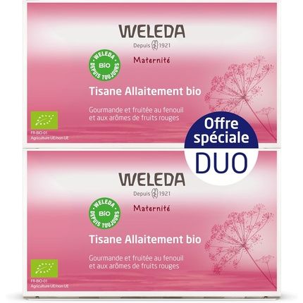 Weleda Maternity Breastfeeding Herbal Tea Red Fruits Organic 20 Sachets - Pack Of 2