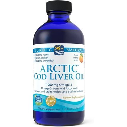 Nordic Naturals Arctic-D Cod Liver Oil Orange Flavor 8 Fl Oz (237Ml)