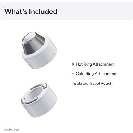 Theraface Pro Hot And Cold Rings For Facial Therapy Device - White