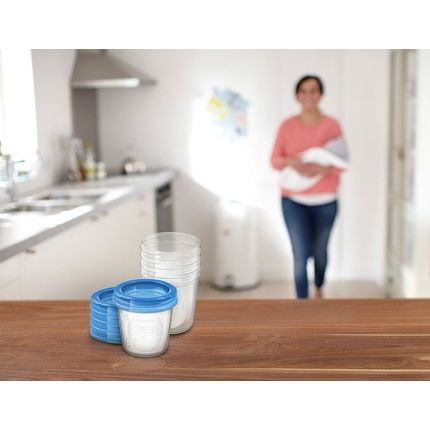 Philips Avent Storage Cup 180Ml Screw Lid Set - Pack Of 5 - Image 3