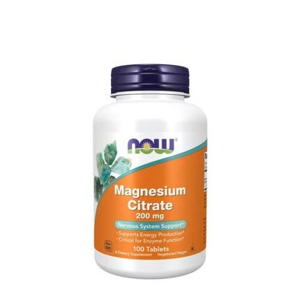 Magnesium Citrate 200Mg Extra Strong 100 Tablets - Now Foods Top Quality
