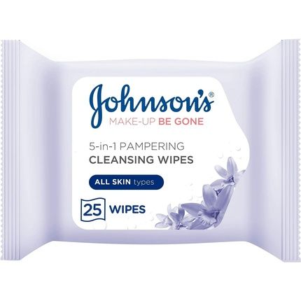 Johnson'S Make Up Be Gone Pampering Wipes Moonflower 25 Count