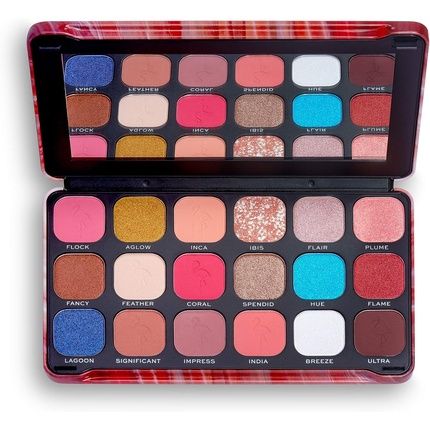 Makeup Revolution Forever Flawless Eyeshadow Palette Flamboyance Flamingo 18 Shades 19.8G