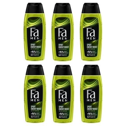 Fa Men 3-In-1 Body, Hair & Face Shower Gel Sport Energy Boost 250Ml
