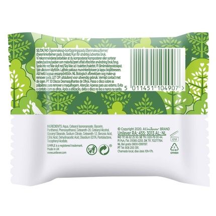Simple Kind To Eyes Eye Makeup Remover Pads 30 Pieces
