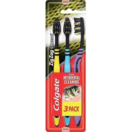 Colgate Zig Zag Charcoal Toothbrush 3Ks