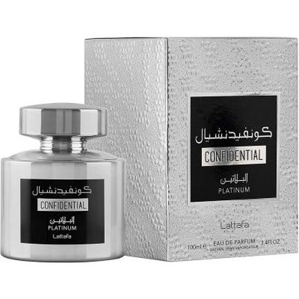 Lattafa Confidential Platinum Eau De Parfum Spray 100 Ml - Image 3