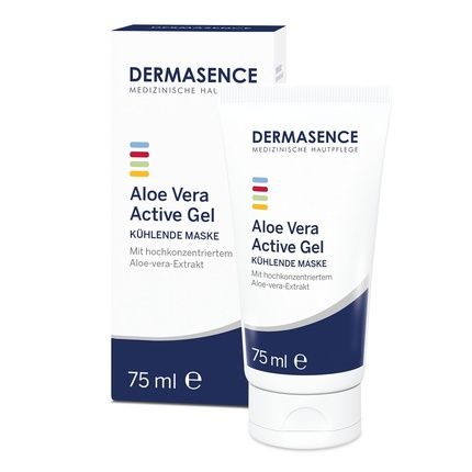 Dermasence Aloe Vera Active Gel 75Ml Moisturizing And Soothing Care Mask For Face, Neck, And Decollete - Ideal After Sun Care