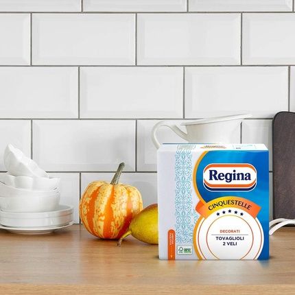 Regina - Cinquestelle, Two Ply Napkin - 6 Packs Of 46 [276