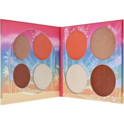 California Dream Eyeshadow Palette By Sunkissed 4 Shades Blusher Highlighter Bronzer Contour