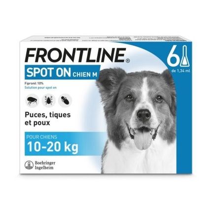 Frontline Spot On Dog Anti-Flea Tick Lice Larvae Eggs 10-20Kg - Pack Of 6