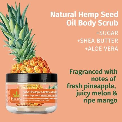 Hempz Sugar Body Scrub All Natural Exfoliating Shea Butter Sugar And Salt