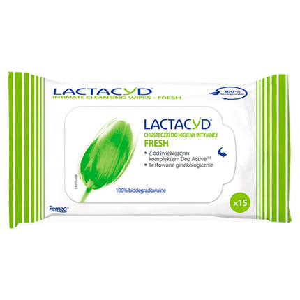 Lactacyd Fresh Intimate Hygiene Wipes 15 Pieces
