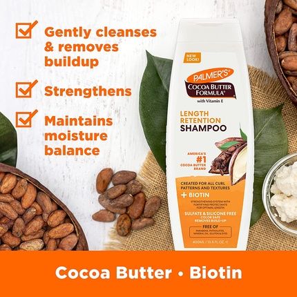 Palmer'S Cocoa Butter Formula Biotin Length Retention Shampoo 400Ml - Image 3