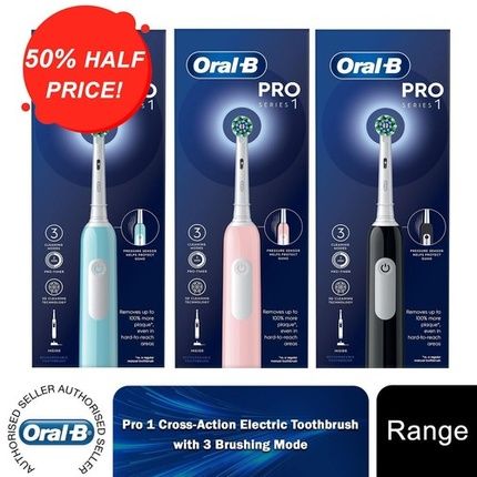 Oralb Pro 1 Crossaction Electric Rechargeable Toothbrush