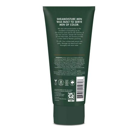 Shea Moisture Men'S Beard Wash With Premium Ingredients Maracuja Oil And Shea Butter 170Ml 6 Ounces