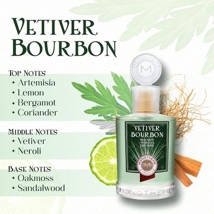 Monotheme Vetiver Bourbon Eau Pour Homme Eau De Toilette 100Ml - Image 3