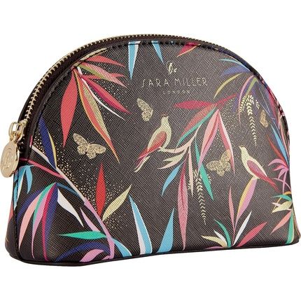 Sara Miller Beauty Bamboo Small Cosmetic Makeup Pouch Bag Black