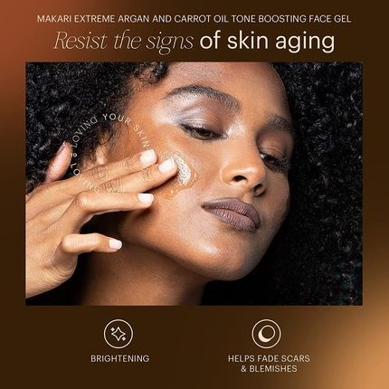 Makari Extreme Carrot & Argan Oil Facial Toning Gel 1.0Oz Lightening Brightening & Tightening Gel With Organiclarine - Whitening & Anti-Aging Treatment - Image 3