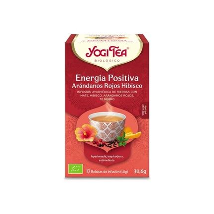 Yogi Tea Positive Energy Blueberry Hibiscus 17 Organic Tea Bags