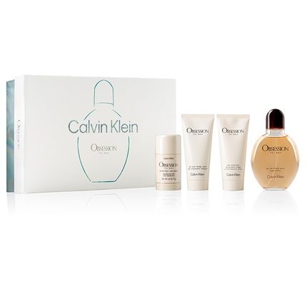Calvin Klein Obsession For Men - Eau De Toilette 125 Ml, Deodorant 75 Ml, After Shave Balm 100 Ml, Shower Gel 100 Ml